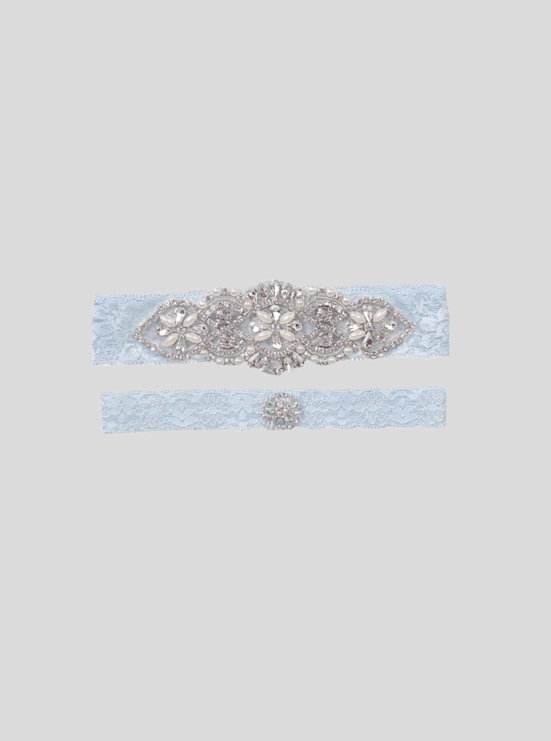 Blue Bridal Garter Set